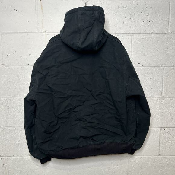 Vintage Carhartt Quilted Hooded Active Jacket “Black” J140 - Picture 2 of 8